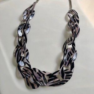 Rara Avis / Iris Apfel Striped Resin necklace